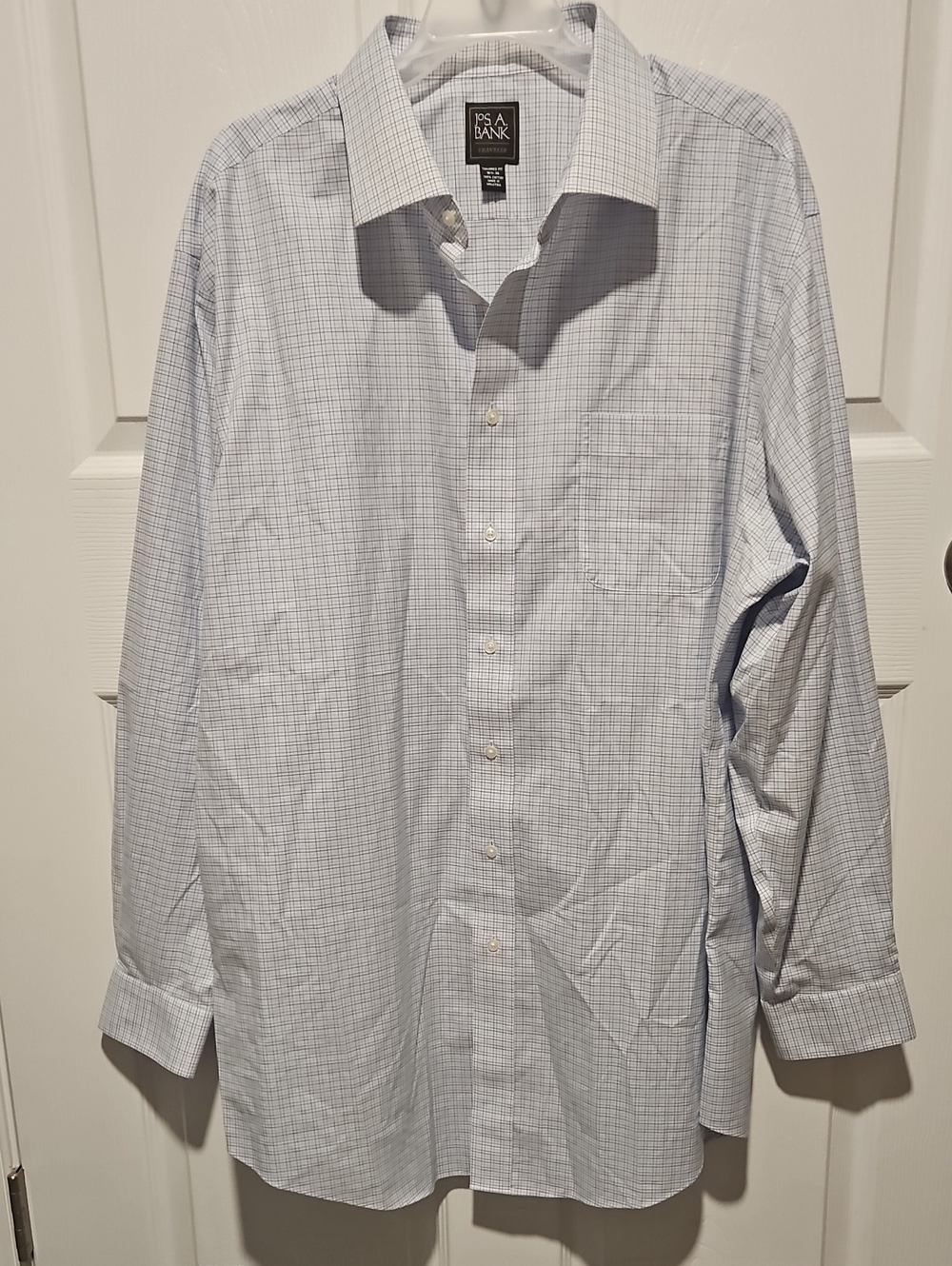 Jos. A. Bank Light Blue Windowpane Dress Shirt